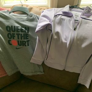 Nike lot. Jacket and shirt size large in girls.